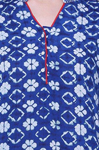 Divena Rayon Blue Printed Kurta