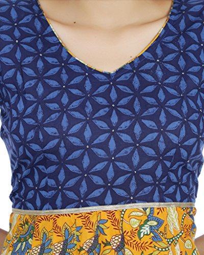 Divena Women's Kurta(DK0088-4XL_Blue_XXXX-Large)