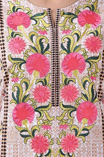 Divena Pink Embroidered kurties (DBK0092-L, Kurti L size)