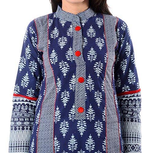 Divena Women's Cotton kurta ( DK0062-5XL, Indigo Blue)